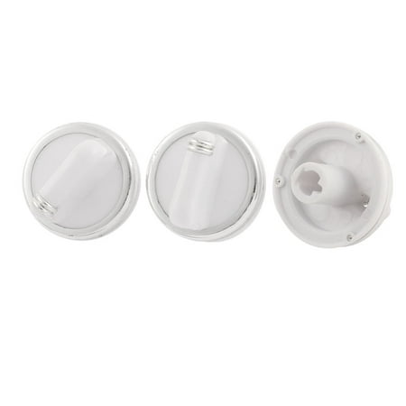 Bathroom White Plastic Water Heater Temperature Control Knob Switch Head