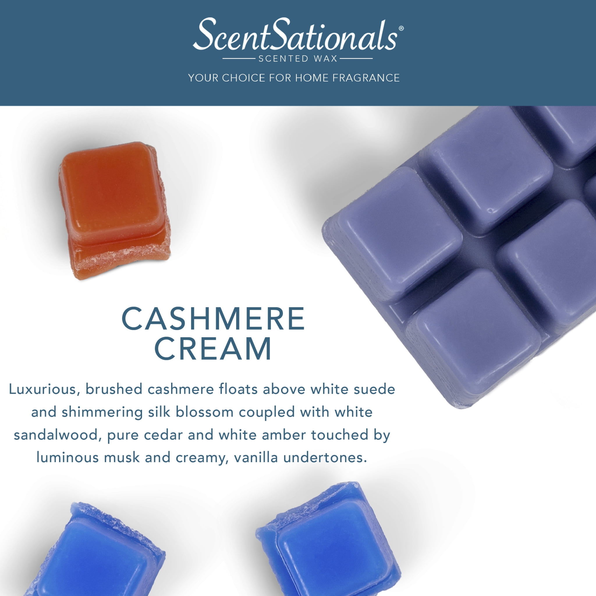 Blast from the Past Collection: Cashmere Cream Scented Wax Melts, ScentSationals, 2.5 oz (5-Pack)