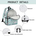 thumbnail image 4 of Unicorn and Star Blue Pattern Cute School Backpack Bag for School with Padded Back and Adjustable Shoulder Straps 15.25"x11.5"x5.25", 4 of 5