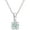 Aquamarine, variant on Women's Garnet Sterling Silver Necklace