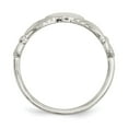 thumbnail image 2 of Sterling Silver Polished CZ Claddagh Ring, 2 of 5