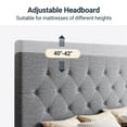 thumbnail image 4 of Sifurni Full Size Upholstered Platform Bed Frame with 4 Drawers Storage and Diamond Stitched Button Tufted Headboard, Light Grey, 4 of 5