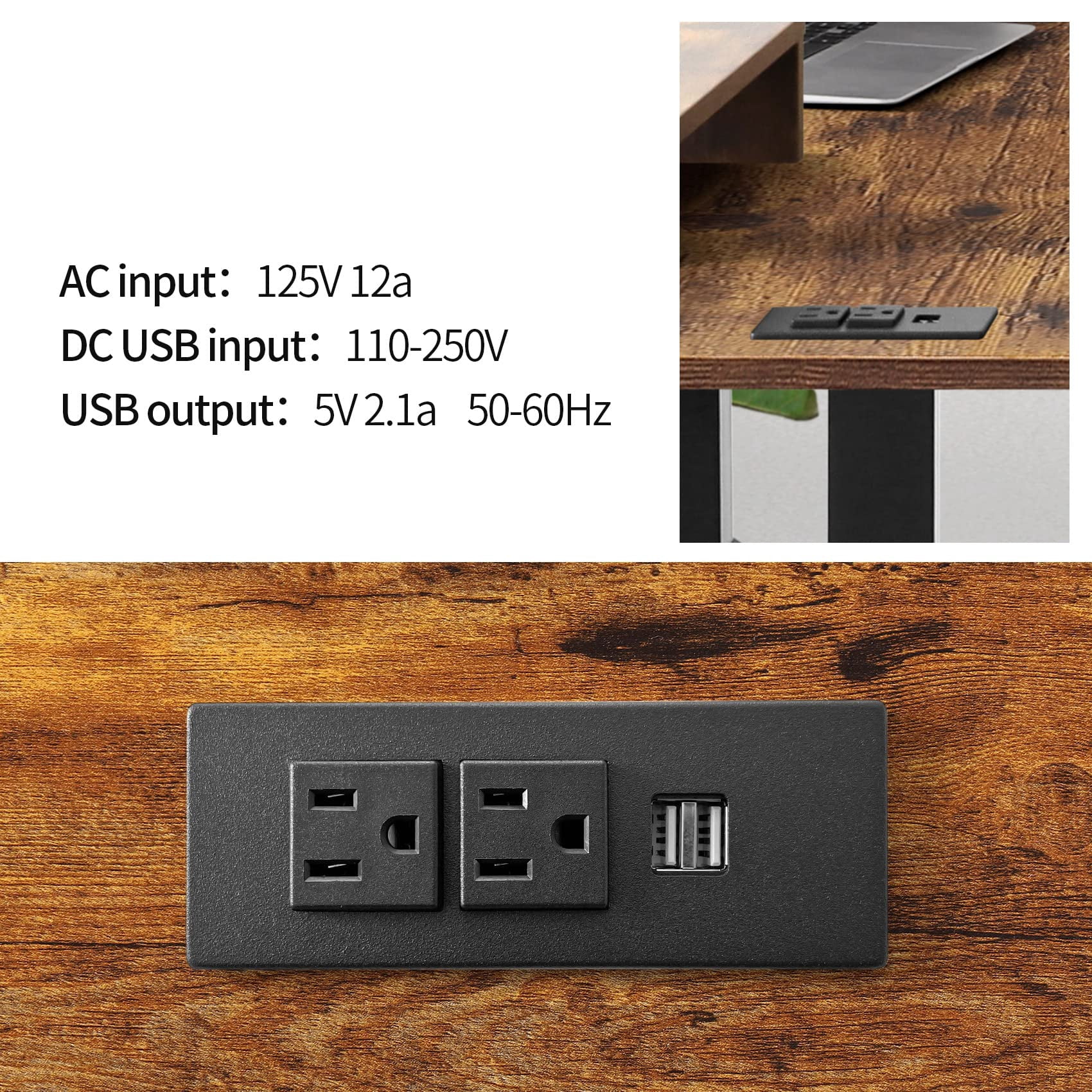 UNICOO® L-Shaped Triple Motor Electric Height Adjustable Standing Desk for Gaming & Home Office, Easy Touch Control & Solid Steel Construction (Rustic Brown Top/Black Frame-XOT-L3E-RB)