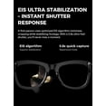 thumbnail image 3 of 1080P HD AI Smart Camera Glasses, Bluetooth 5.4 Recording Glasses, Dual Mic ENC Noise Reduction, Blue Light Filtering Lenses, Video Glasses with Men and Women, M01 Black, 3 of 9