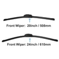 thumbnail image 3 of 1 Pair Front Windshield Wiper Blade Set Fit for Toyota Camry 2007-2012 for GMC Acadia 2017-2021  Black, 3 of 6