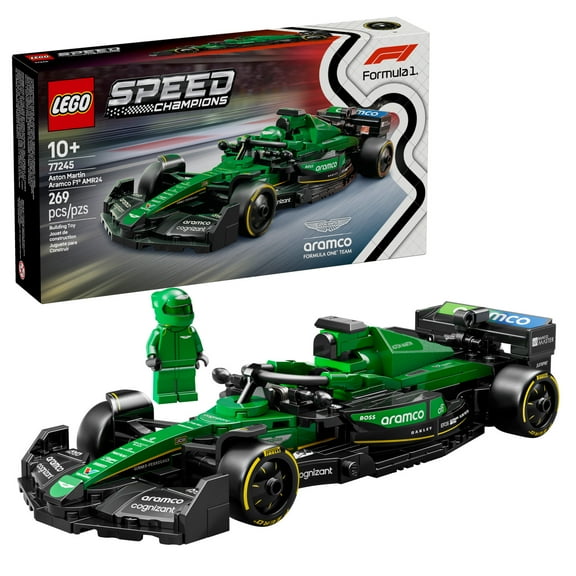 LEGO Speed Champions Aston Martin Aramco F1 AMR24 Race Car Toys - Building Set For Kids, Boys & Girls, Ages 10  - Toy Cars for F1 Fans - Gift Ideas for Birthdays - 77245