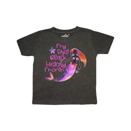 

Inktastic My 1st Black History Month with Mermaid and Starfish Gift Toddler Boy or Toddler Girl T-Shirt