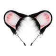thumbnail image 1 of Diadema con Orejas de Hámster Yinane negro rosa, 1 of 8