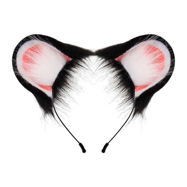 Diadema con Orejas de Hámster Yinane negro rosa