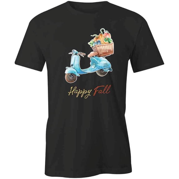 Happy Fall T-Shirt | Cute Autumn Black Tee Gift