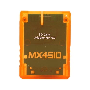 MX4SIO SIO2SD Micro Storage Card Adapter Hand Made Stable Replacement Micro Storage Card Reader for PS2(Transparent Orange )