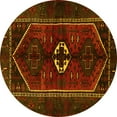 thumbnail image 1 of Ahgly Company Machine Washable Indoor Round Persian Yellow Traditional Area Rugs, 7' Round, 1 of 4