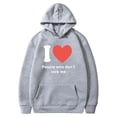 thumbnail image 1 of Penkiiy J'aime Mon Copain J'adore Mon Copain Chandail à Capuchon Unisexe pour Hommes Chandail en Molleton Pulls Imprimé de la Saint-Valentin Survêtement Veste TG Gris, 1 of 2
