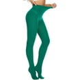 thumbnail image 2 of HSHDLDF Women's 80 Denier Tights Soft Opaque Solid Color Footed Pantyhose, 2 of 4