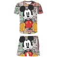 thumbnail image 1 of Conjuntos de Mickey Mouse para niños, ropa de primavera y otoño para niñas, camisetas de manga corta, pantalones cortos, traje de la serie Disney de 1 a 14 años, Old14T Gao Jinjia LED, 1 of 2