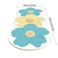 thumbnail image 3 of Non-Slip Faux Fur Carpet Runner Blanket for Living Room Bedroom, Floral Pattern Soft Polyester Floor Cover, Machine Washable, 1 Pc, 3 of 5