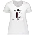 thumbnail image 3 of Inktastic Letter E Monogram Tribal Arrow Women's Plus Size T-Shirt, 3 of 5