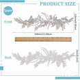thumbnail image 2 of 1 Pair Rhinestones Lace Applique 13x4.3x0.2 Inch White Handmade Floral Embroidery Beaded Lace Rhinestone Patch Sewing Beaded Applique for DIY Clothing and Craft Decoration, 2 of 8