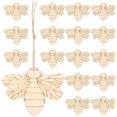 thumbnail image 1 of 50 Sets of Unfinished Wood Cutouts Bee Shape Wood Craft Embellishment for DIY, 1 of 4