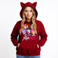 thumbnail image 4 of pop Huntrix Print Cat Ears Hoodie with De-mon Sweatshirt S-aja Trendy Pullover All-over Print Fashion Casual Long Sleeve Sweatshirt Pullover Casual Streetwear M, 4 of 4
