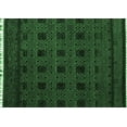 thumbnail image 1 of Ahgly Company Indoor Rectangle Abstract Emerald Green Modern Area Rugs, 2' x 5', 1 of 4