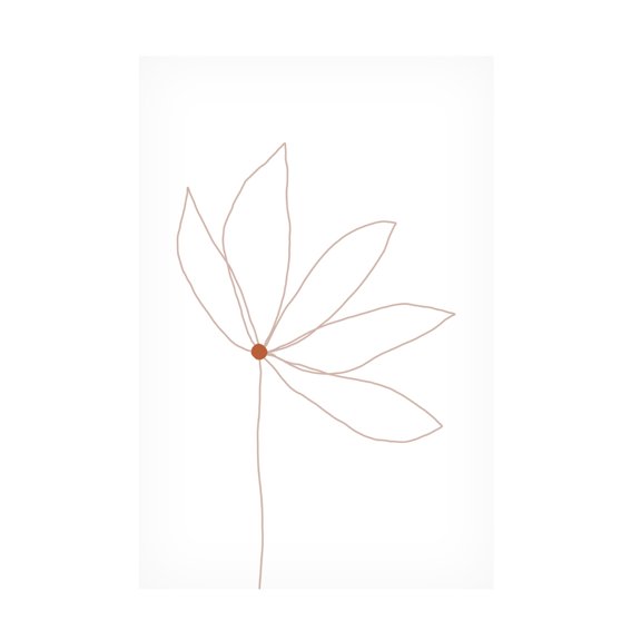 Trademark Fine Art uplusmestudio Minimal Flower Canvas Wall Art