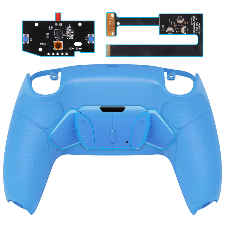 eXtremeRate Starlight Blue Rubberized Grip Programable RISE4 Remap Kit for  PS5 Controller BDM 010 & BDM 020, Upgrade Board & Redesigned Back Shell & 4  Back Buttons for PS5 Controller 