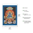 thumbnail image 2 of The Four-Armed Mahakala - Buddhist Protector Deity - Vintage Tibetan Thangka Buddhist Painting c.1800s - Master Art Print (Unframed) 12in x 18in, 2 of 4