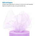 thumbnail image 3 of 6 inch 50 Yards Tulle Ribbon Rolls Pastel Netting Fabric for Gift Wrapping Christmas Wedding, Light Purple, 3 of 5