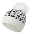 thumbnail image 3 of Coofit Tuque Léopard pour Femmes, Bonnet Doux Épaissi à Pompon, Bonnet Tricoté, Bonnet d'Hiver, 3 of 10
