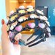 thumbnail image 4 of Lindo aro para el cabello con clips, diadema multiusos para peinado de princesa, accesorios coloridos para el cabello #yg, 4 of 5