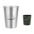 thumbnail image 6 of Guozer Metal Coffee Mugs Shatterproof Camping Cup without Handle Chilling Beer Glasses for Travel, Outdoor, Camping, Everyday, Restaurant, 6 of 7