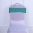 thumbnail image 4 of BalsaCircle 5 Turquoise Metallic Spandex Chair Sashes Bows Ties Ceremony, 4 of 8