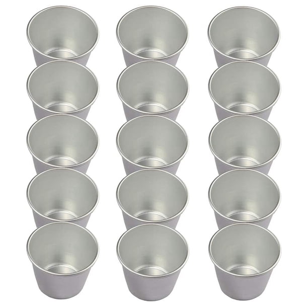 Paquete de 15 Moldes de BudíN, Tazas Antiadherentes de PudíN Molde de Tarta de Huevo, Moldes Resistentes para Hacer Golosinas Dulces y Saladas