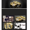 thumbnail image 3 of unbranded Anillo De Pareja De Zirconia Dorado Con Para Regalo Y Uso Diario, 3 of 7