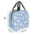 thumbnail image 2 of KLL Daisies Flowers Print Insulated Lunch Bag Women, Reusable Cute Tote Lunch Box for Adult & Men, Leakproof Cooler Lunch Bags for Work Office Travel Picnic, 2 of 5