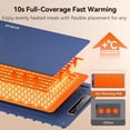thumbnail image 2 of Food Warming Mat Extra Large, XXL 36"x16", Warming Mat For Food, Food Warmer Chafing Dishes, Portable Food Warmers Trays for Parties Buffet, 4 Level Temp, 3 Timer Settings (Blue), 2 of 8