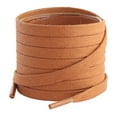 thumbnail image 1 of Santimon 2 Pairs Classic Waxed Flat Shoelace for Boots/ Sneakers/ Sport Shoes 71" Brown, 1 of 8