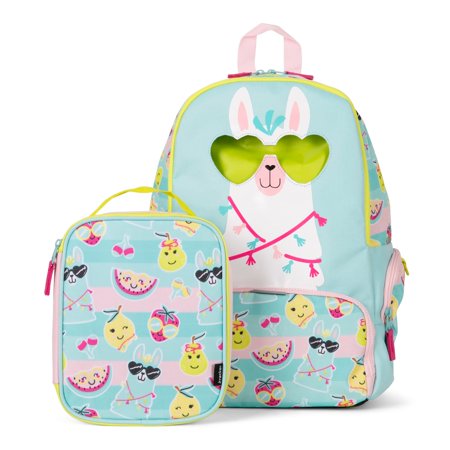 llama backpack and lunchbox