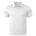 thumbnail image 3 of fatyb Men's Golf Shirts Casual Short Sleeve Pocket Tops Breathable Summer Collar Tees Shirts for Men, 3 of 5