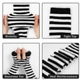 thumbnail image 5 of Wowstyle Black and White Striped Thigh High Socks for Women Extra Long Over the Knee Stockings 3 Pairs Cotton Blend Non Slip Boot Socks Leg Warmers for Halloween Anime Cosplay Schoolgirl Witch Costum, 5 of 8
