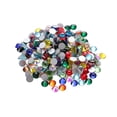 thumbnail image 1 of 288pcs Half Artificial Crystal Glass Beads Flat Back Crystals for Craft DIY Gift Making - SS30#6.4-6.6mm (Assorted Color), 1 of 9