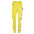 thumbnail image 5 of lcziwo Holiday Sales, Women's Valentines Day Leggings Heart Graphic Print Legging Pants Stretch High Waisted Tummy Control Yoga Pants Full Length Workout Tights Yellow S, 5 of 7