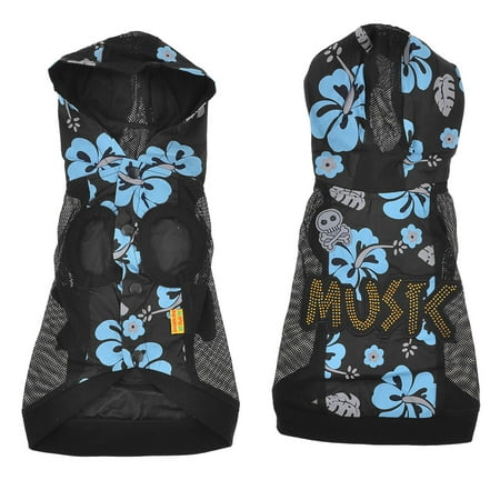 Doggie Tee - Unique Bargains Pet Dog Yorkie Clothes Hooded Shirts Vest Doggie Jacket Apparel Black Size S
