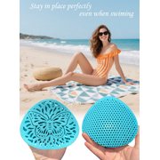 BIMEI Silicone Swimming Bra Inserts– Waterproof Reusable Triangle Breast Forms, Breathable Enhancers for Bikini & Swimwear, 1 Pair,Blue,#4