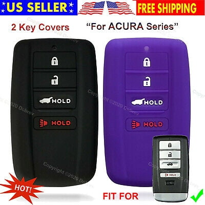 Dobrev Silicone 4 Button Case Cover Keyless Entry Protector Fob Skin Rubber Holder for Acura 2017 2018 2019 2020 Rdx Rlx ILX TLX MDX Key
