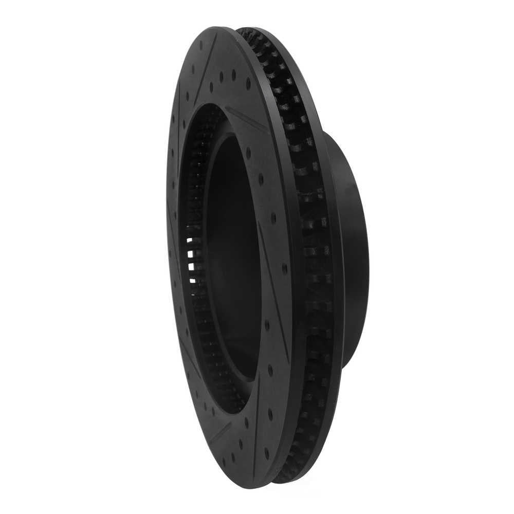 Dynamic Friction Company 633-76140R DFC Brake Rotor - Drilled And Slotted - Black
