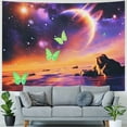 thumbnail image 4 of ONETECH Galaxy Tapestry Purple Blue Starry Sky Space Tapestries Butterfly Wall Hanging For Party Living Room Bedroom Dorm 40x60inch, 4 of 6
