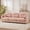 Pink, variant on Modular Sectional Sofa, Chenille Couch with Tufted Pleated Design, Ergonomic 3 Seater, Flexible Combination, Living Room Bedroom, Camle