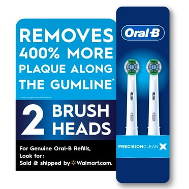 Oral-B Precision Clean X-Filament Electric Toothbrush Replacement Heads, 2 Count